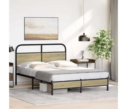 Gulta Bez Matrača, Ozolkoka, 140X200 Cm, Inženierijas Koks Vidaxl