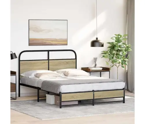 Voodiraam Ilma Madratsita, Sonoma Tamm, 135X190 Cm