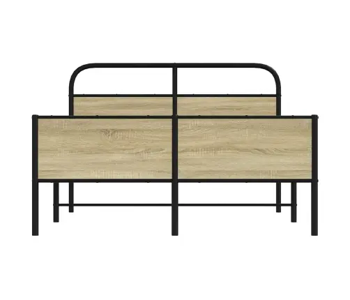 Gulta Bez Matrača, Ozolkoka, 135X190 Cm, Inženierijas Koks Vidaxl