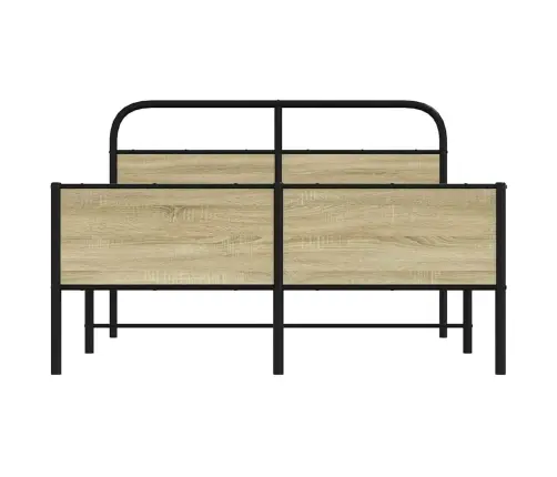 Gulta Bez Matrača, Ozolkoka, 140X200 Cm, Inženierijas Koks Vidaxl