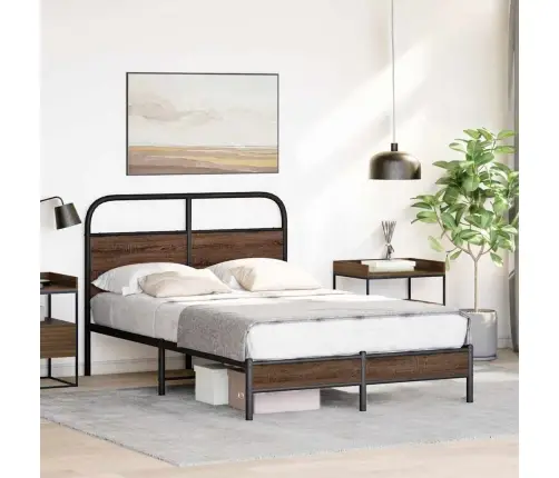 Voodiraam Ilma Madratsita, Pruun Tamm, 135X190 Cm