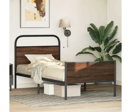 Voodiraam Ilma Madratsita, Pruun Tamm, 90X190 Cm