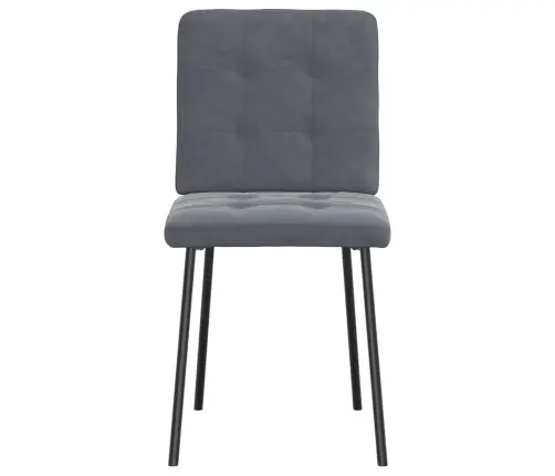 Virtuves Krēsli, 4 Gab., Tumši Pelēks Samts Vidaxl