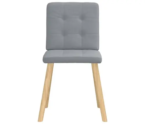 Virtuves Krēsli, 4 Gab., Gaiši Pelēks Audums Vidaxl
