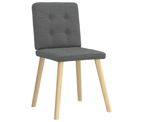 Virtuves Krēsli, 4 Gab., Tumši Pelēks Audums Vidaxl