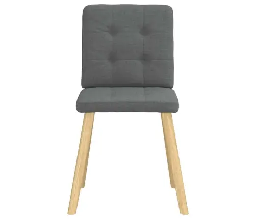 Virtuves Krēsli, 4 Gab., Tumši Pelēks Audums Vidaxl