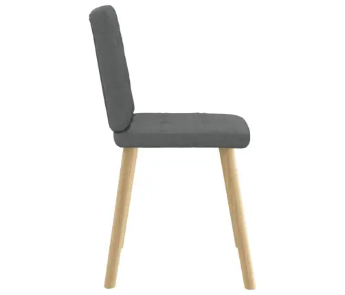 Virtuves Krēsli, 4 Gab., Tumši Pelēks Audums Vidaxl