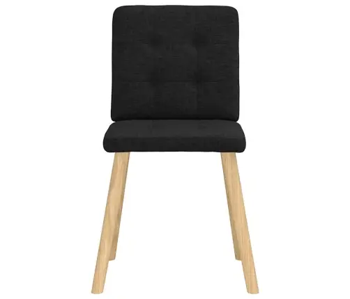 Virtuves Krēsli, 4 Gab., Melns Audums Vidaxl
