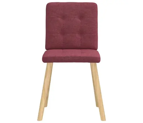 Virtuves Krēsli, 4 Gab., Vīnsarkans Audums Vidaxl
