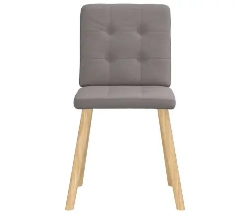 Virtuves Krēsli, 4 Gab., Pelēkbrūns Audums Vidaxl