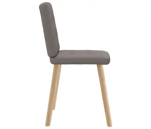 Virtuves Krēsli, 4 Gab., Pelēkbrūns Audums Vidaxl