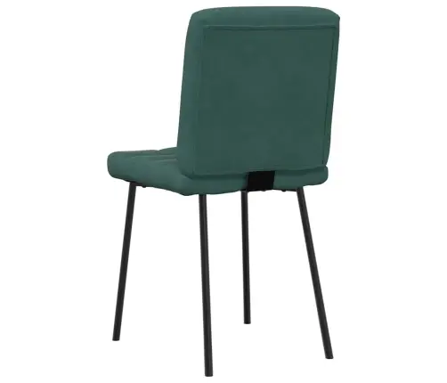 Virtuves Krēsli, 4 Gab., Tumši Zaļš Samts Vidaxl