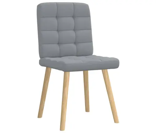 Virtuves Krēsli, 4 Gab., Gaiši Pelēks Audums Vidaxl