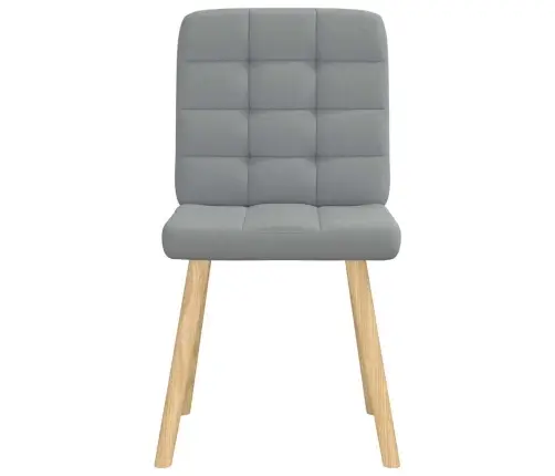 Virtuves Krēsli, 4 Gab., Gaiši Pelēks Audums Vidaxl