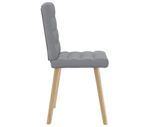 Virtuves Krēsli, 4 Gab., Gaiši Pelēks Audums Vidaxl