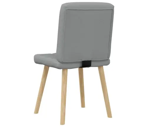 Virtuves Krēsli, 4 Gab., Gaiši Pelēks Audums Vidaxl