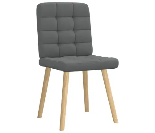 Virtuves Krēsli, 4 Gab., Tumši Pelēks Audums Vidaxl