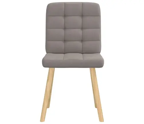 Virtuves Krēsli, 4 Gab., Pelēkbrūns Audums Vidaxl