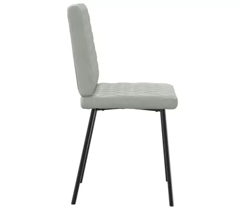 Virtuves Krēsli, 4 Gab., Gaiši Pelēks Samts Vidaxl