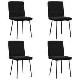 Söögitoolid 4 Tk, Must, Samet