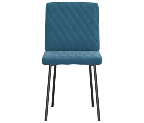 Virtuves Krēsli, 4 Gab., Zils Samts Vidaxl Virtuves Krēsli, 4 Gab., Zils Samts Vidaxl