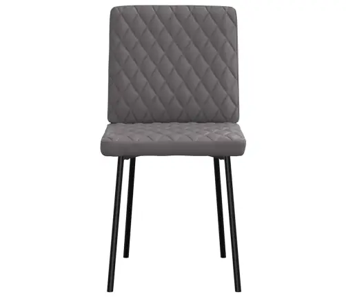 Virtuves Krēsli, 4 Gab., Pelēka Mākslīgā Āda Vidaxl