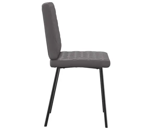 Virtuves Krēsli, 4 Gab., Pelēka Mākslīgā Āda Vidaxl