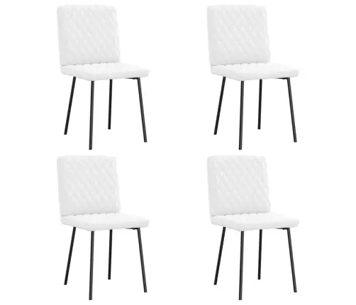 Virtuves Krēsli, 4 Gab., Balta Mākslīgā Āda Vidaxl