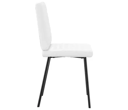 Virtuves Krēsli, 4 Gab., Balta Mākslīgā Āda Vidaxl