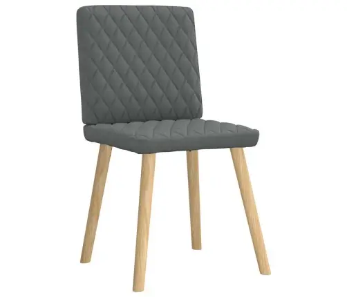 Virtuves Krēsli, 4 Gab., Tumši Pelēks Audums Vidaxl