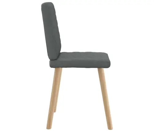 Virtuves Krēsli, 4 Gab., Tumši Pelēks Audums Vidaxl