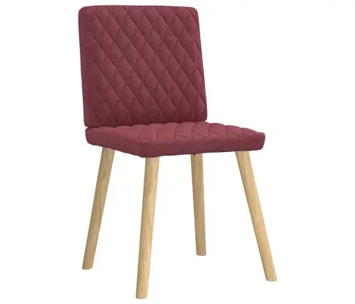 Virtuves Krēsli, 4 Gab., Vīnsarkans Audums Vidaxl