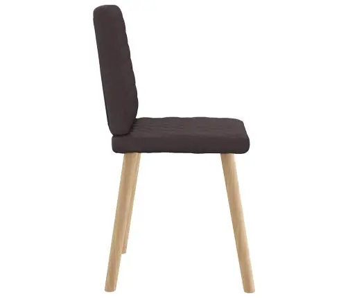 Virtuves Krēsli, 4 Gab., Tumši Brūns Audums Vidaxl