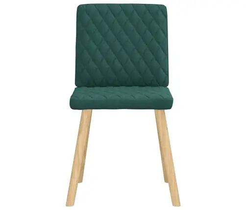 Virtuves Krēsli, 4 Gab., Tumši Zaļš Audums Vidaxl