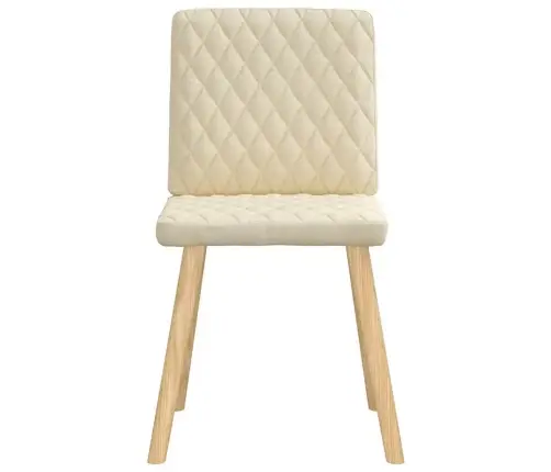 Virtuves Krēsli, 4 Gab., Krēmkrāsas Audums Vidaxl