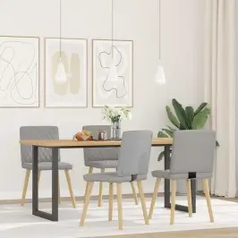Virtuves Krēsli, 4 Gab., Mākonis Pelēks Audums Vidaxl