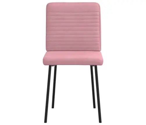 Virtuves Krēsli, 4 Gab., Rozā Samts Vidaxl