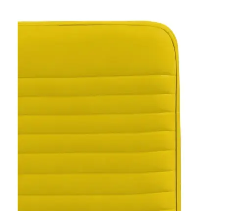 Valgomojo Kėdės, 4Vnt., Geltonos Spalvos, Aksomas
