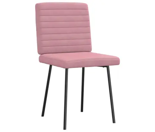Virtuves Krēsli, 4 Gab., Rozā Samts Vidaxl