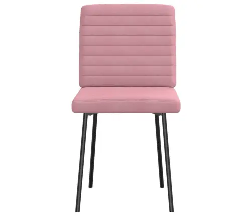 Virtuves Krēsli, 4 Gab., Rozā Samts Vidaxl