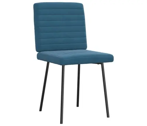 Virtuves Krēsli, 4 Gab., Zils Samts Vidaxl