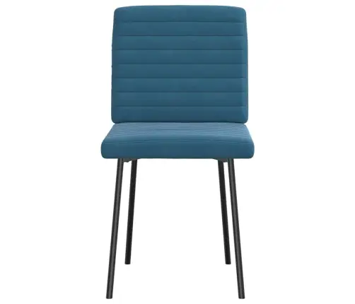 Virtuves Krēsli, 4 Gab., Zils Samts Vidaxl