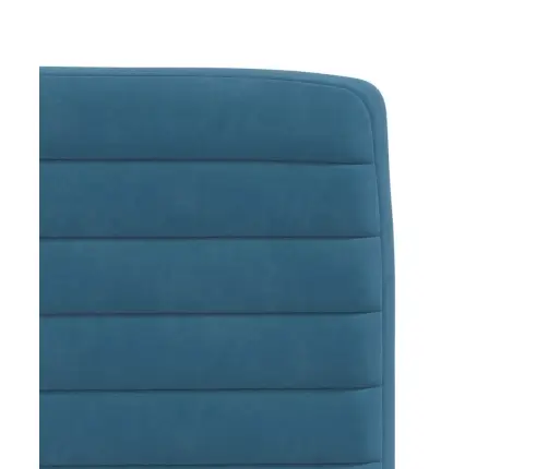 Virtuves Krēsli, 4 Gab., Zils Samts Vidaxl