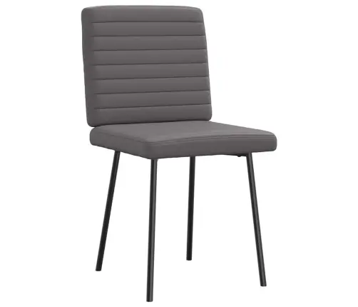 Virtuves Krēsli, 4 Gab., Pelēka Mākslīgā Āda Vidaxl
