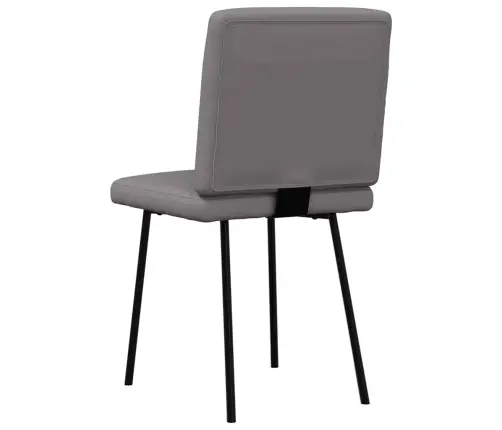 Virtuves Krēsli, 4 Gab., Pelēka Mākslīgā Āda Vidaxl