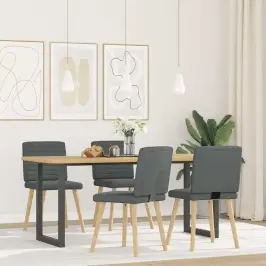 Pööratavad Söögitoolid 4 Tk, Tumehall, Kangas