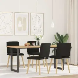 Valgomojo Kėdės, 4Vnt., Juodos Spalvos, Audinys