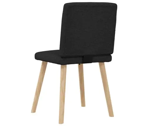 Virtuves Krēsli, 4 Gab., Melns Audums Vidaxl