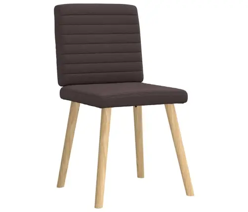 Virtuves Krēsli, 4 Gab., Tumši Brūns Audums Vidaxl