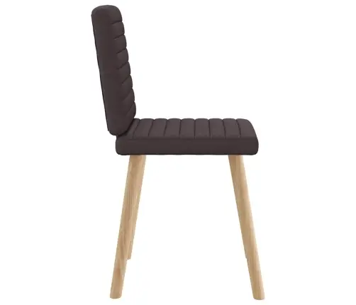 Virtuves Krēsli, 4 Gab., Tumši Brūns Audums Vidaxl